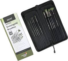 BRUSTRO ARTISTS' GREENGOLD BRUSHES SET OF 10