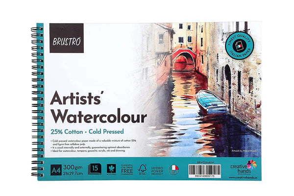BRUSTRO ARTIST WC WIRO A4 300 GSM 15 SHEET