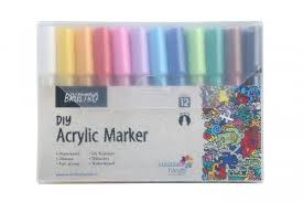 BRUSTRO DIY ACRYLIC MARKER SET OF 12 2MM