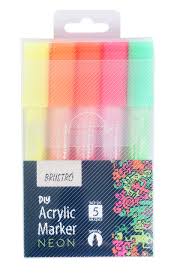 BRUSTRO DIY ACRYLIC MARKER SET OF 5 2MM