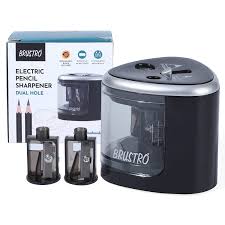 BRUSTRO ELECTRIC PENCIL SHARPENER DUAL HOLE