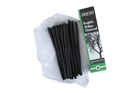 BRUSTRO ENGLISH WILLOW CHARCOAL 25 MEDIUM STICKS