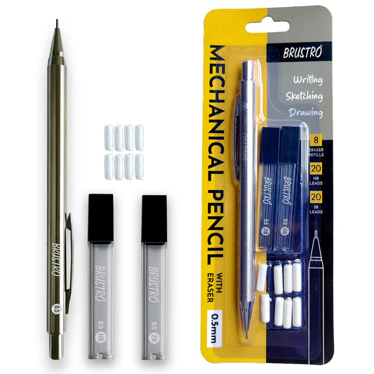 BRUSTRO MECHANICAL PENCIL WITH ERASER 0.5 MM