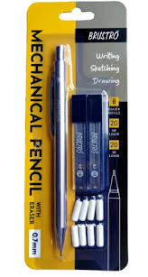 BRUSTRO MECHANICAL PENCIL WITH ERASER 0.7 MM