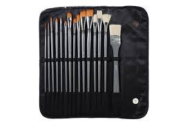 BRUSTRO MIXED HAIR LONG HANDLE BRUSH SET OF 15