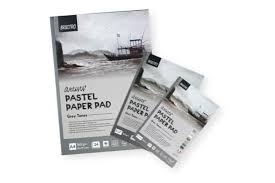 BRUSTRO PASTEL PAPER PAD 3.5"X5.5" GRAY TONE