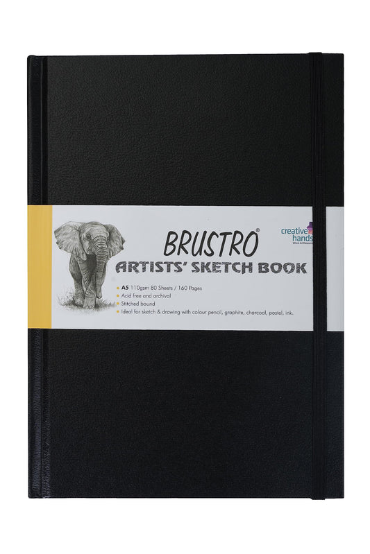 BRUSTRO STITCHED BOUND SKETCH BOOK A5 110 GSM