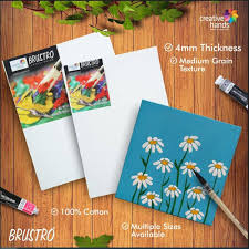 BRUSTRO STRETCHED CANVAS BOARD 6X8