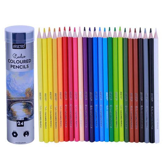 BRUSTRO STUDIO COLOURED PENCIL SET OF 24