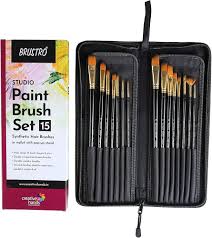 BRUSTRO STUDIO PAINT BRUSH SET OF 15