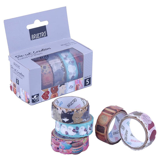BRUSTRO WASHI TAPE DIE-ART CREATION SET OF 5