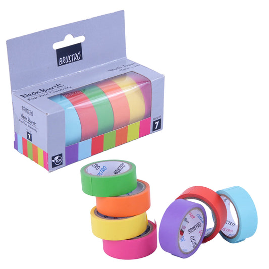BRUSTRO WASHI TAPE NEON BRUST SET OF 7