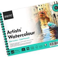 BRUSTRO WATERCOLOUR GLUE PAD WIRO 300GSM A4