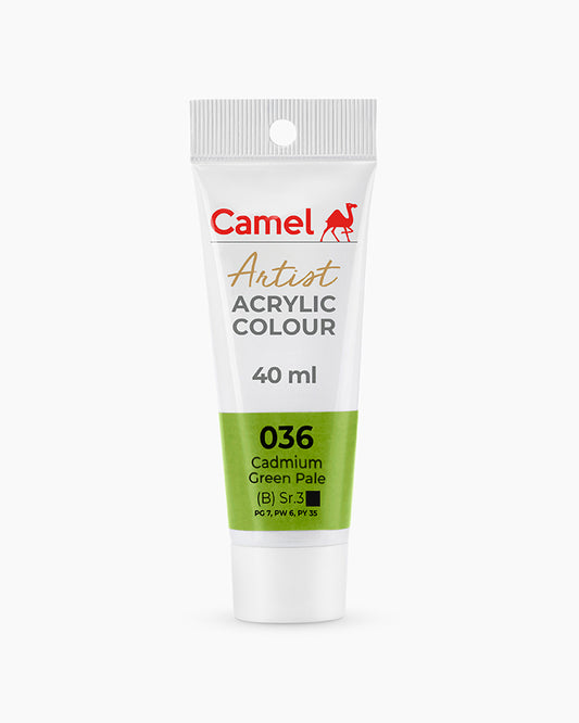 CAMEL ARTIST ACRYLIC COLOR 40 ML 036 CADMIUM GREEN PALE