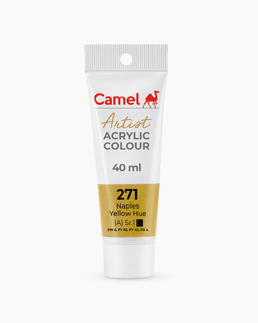 CAMEL ARTIST ACRYLIC COLOR 40 ML 271 NAPLES YELLOW HUE