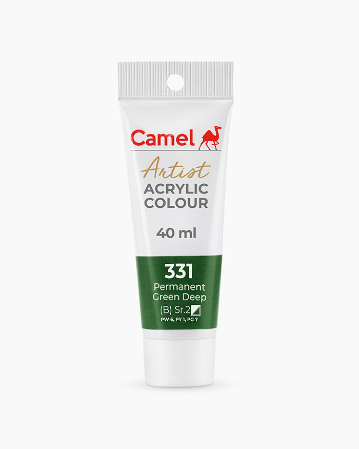 CAMEL ARTIST ACRYLIC COLOR 40 ML 331 PERMANENT GREEN DEEP