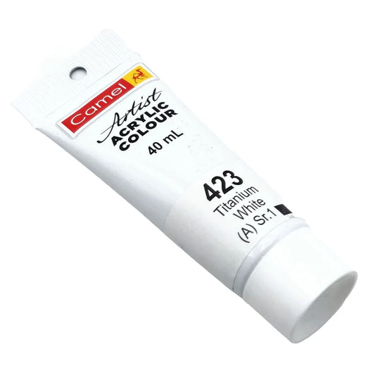 CAMEL ARTIST ACRYLIC COLOR 40 ML 423 TITANIUM WHITE