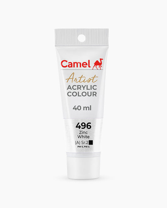 CAMEL ARTIST ACRYLIC COLOR 40 ML 496 ZINC WHITE