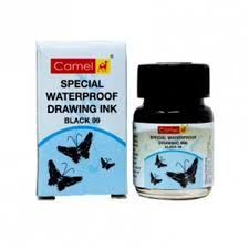 CAMEL SPECIAL WATERPROOF DRAWING INK BLACK