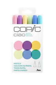 COPIC CIAO PASTEL MARKER SET OF 6