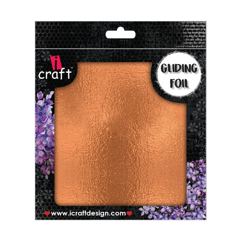 iCraft Gliding Foil - Copper- 6x6 inches - 25 sheets