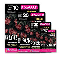 DRAWGUUD BLACK PAPER A6 30 SHEET
