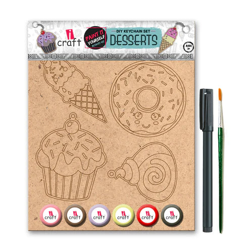 icraft DIY Keychains Set-Desserts