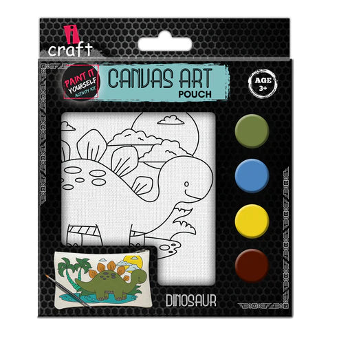 icraft DIY Canvas Pouch-Dinosaur