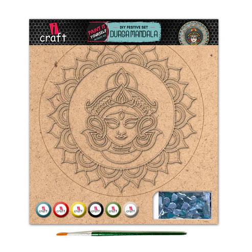 icraft DIY Mandala Art Kit-Festive Home Decor- Durga Mandala