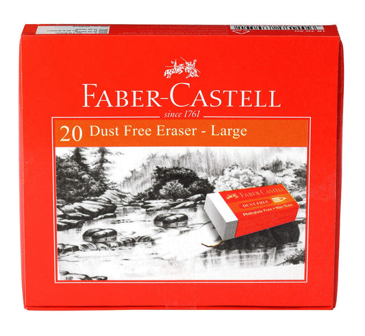 FABER - CASTELL DUST FREE LARGE ERASER 20 PCS