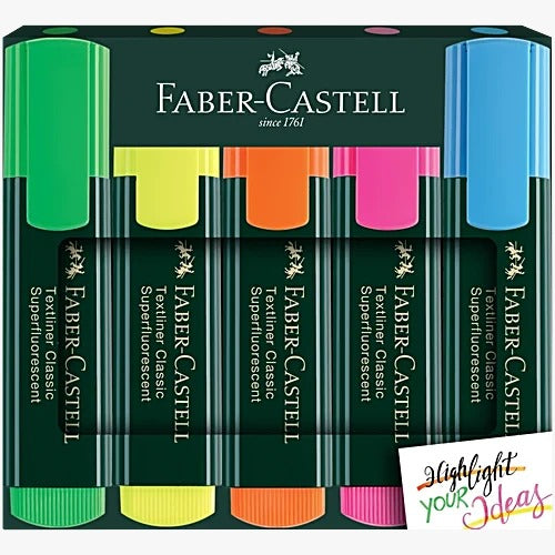 FABER - CASTELL HIGHLIGHTER SET OF 5