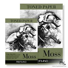 FABRIANO TONED PAPER PAD MOSS 120gsm A3