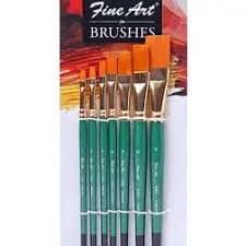 FINE ART BRUSH SET OF 7 FLAT