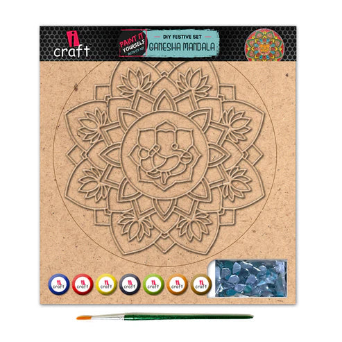 icraft DIY Mandala Art Kit-Festive Home Decor- Ganesh Mandala