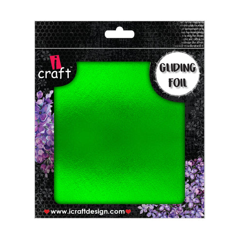 iCraft Gliding Foil - Green - 3x3 inches - 25 sheets