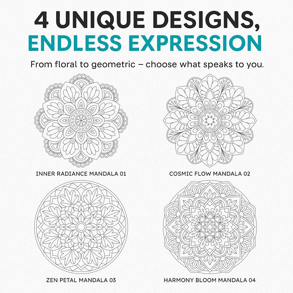 ICRAFT CANVAS MANDALA ART 8" MANDALA 03