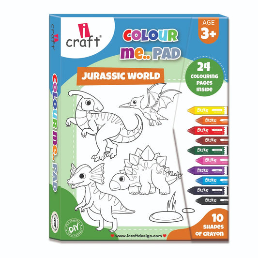 ICRAFT COLOR ME PAD JURASSIC WORLD 24 PAGE
