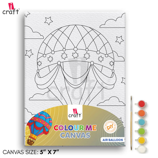 ICRAFT COLOUR ME CANVAS 5*7 AIR BALLOON
