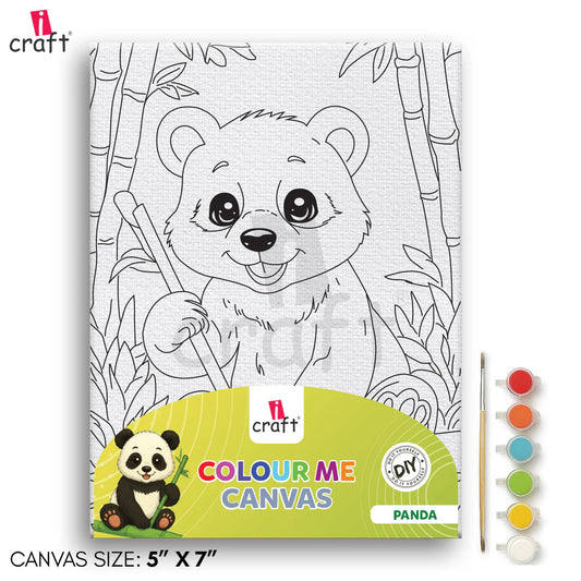 ICRAFT COLOUR ME CANVAS 5*7 PANDA