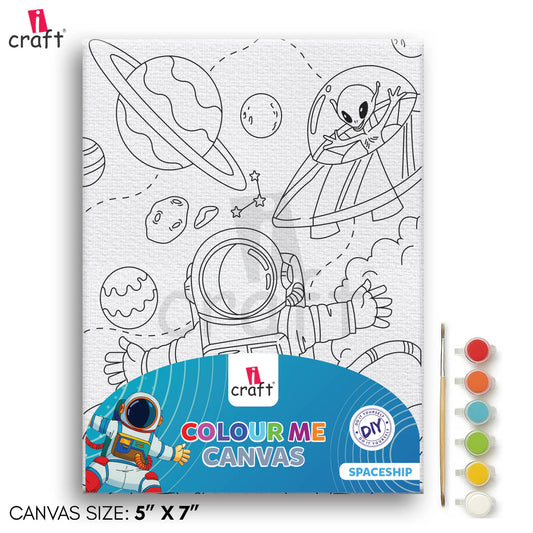 ICRAFT COLOUR ME CANVAS 5*7 SPACESHIP