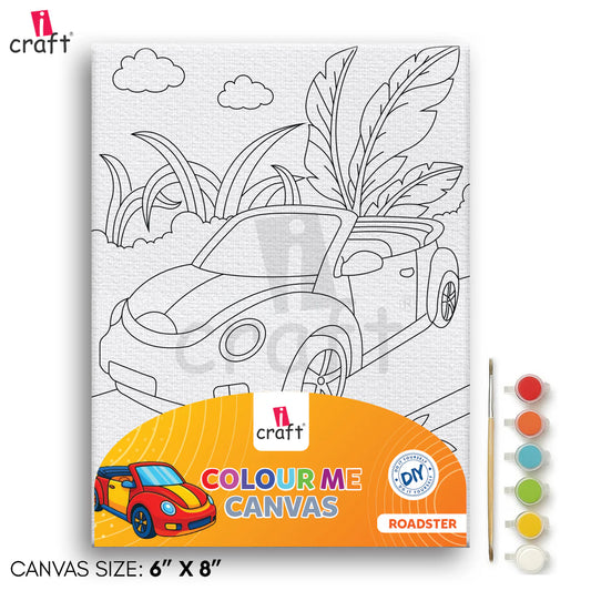 ICRAFT COLOUR ME CANVAS 6*8 ROADSTER