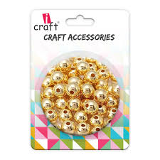 ICRAFT GOLDEN MOTI BEADS - L