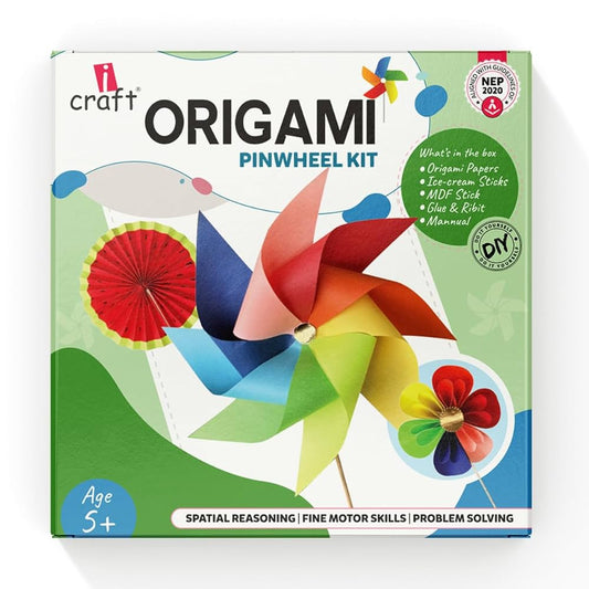 ICRAFT ORIGAMI PINWHEEL KIT 5+