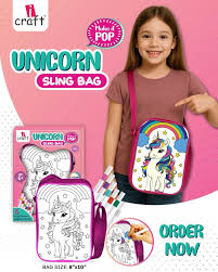 I CRAFT UNICORN SLING BAG WITH MARKER