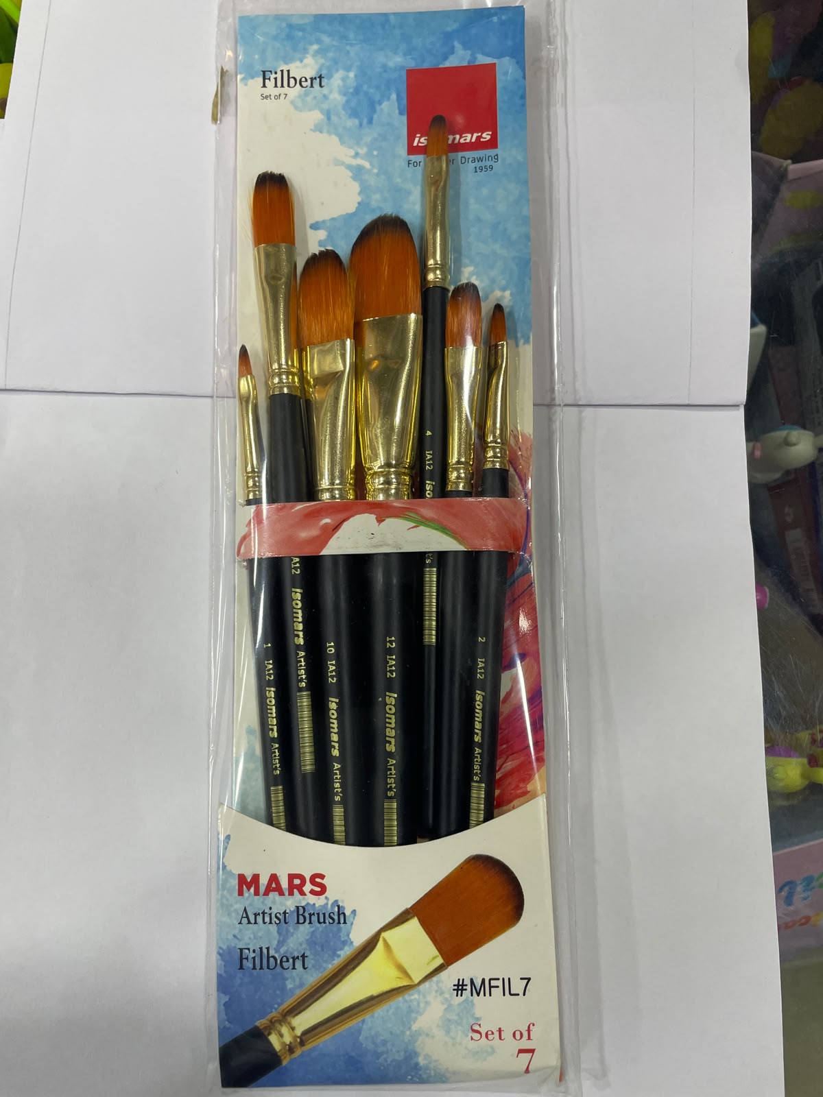 ISOMARS BRUSH SET MARS FILBERT 7 MFIL7