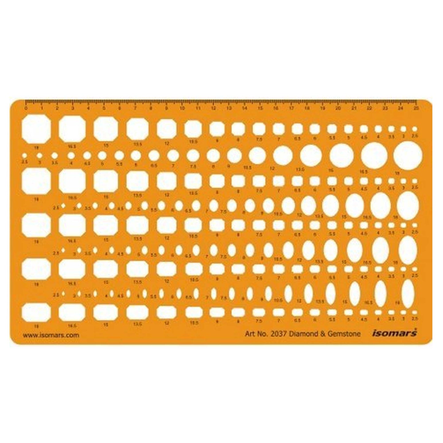 ISOMARS DIAMOND GEMSONE  STENCIL 2037