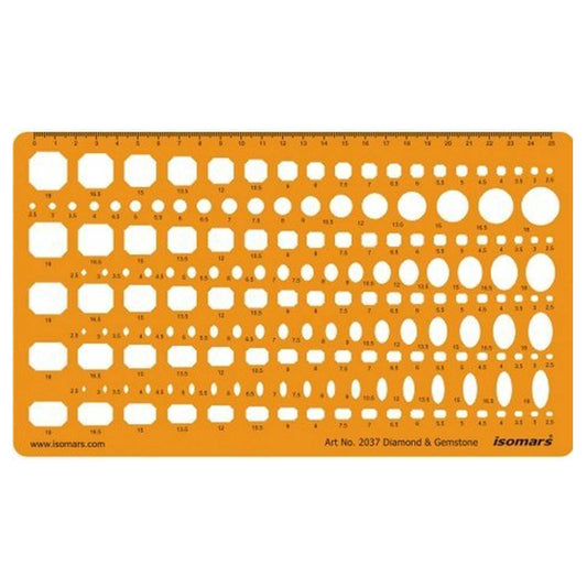 ISOMARS DIAMOND GEMSONE  STENCIL 2037