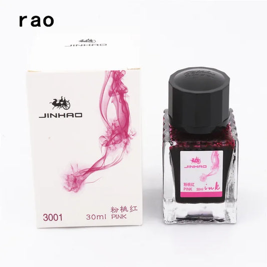 Jinhao 3001 Fountain Pen Ink Bottle - 30ml (Pink)