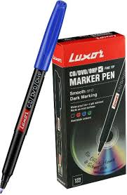 LUXAR  CD-DVD OHP MARKER BLUE 10 PCS