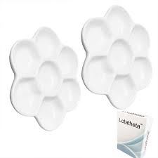 Lotatheta Diameter Flower Paint Ceramic Palette  2 Pcs
